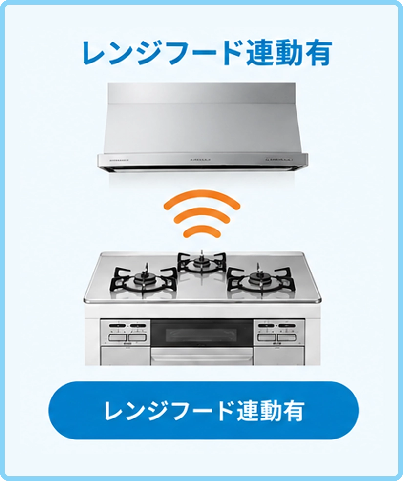 レンジフード連動有